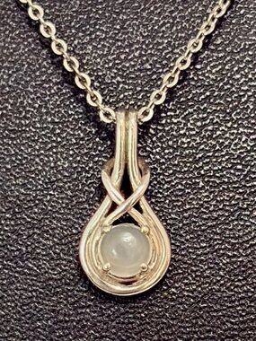 ANGARA Moonstone Infinity Knot Pendant Necklace Sterling Silver Adjustable